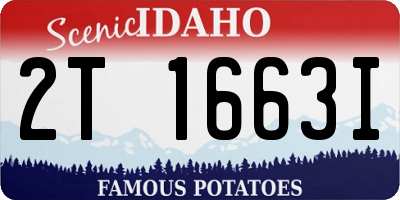 ID license plate 2T1663I