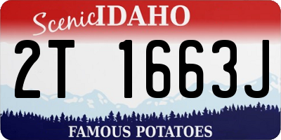 ID license plate 2T1663J