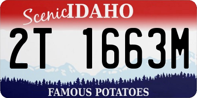 ID license plate 2T1663M