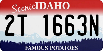 ID license plate 2T1663N