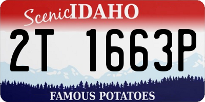 ID license plate 2T1663P