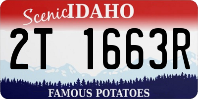 ID license plate 2T1663R