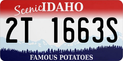 ID license plate 2T1663S
