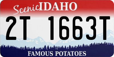 ID license plate 2T1663T