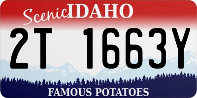 ID license plate 2T1663Y