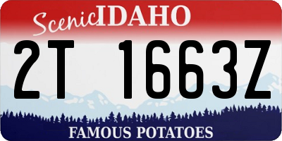 ID license plate 2T1663Z