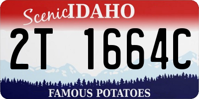 ID license plate 2T1664C