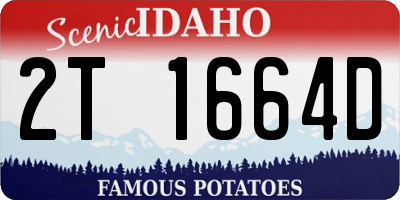 ID license plate 2T1664D