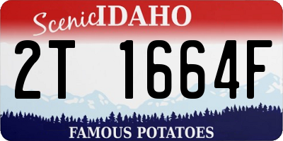 ID license plate 2T1664F