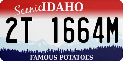 ID license plate 2T1664M