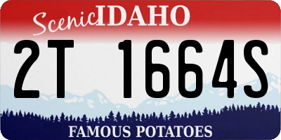 ID license plate 2T1664S