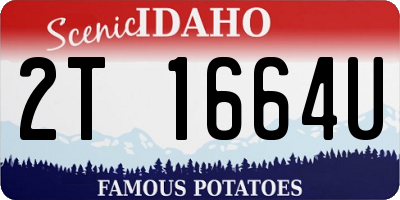 ID license plate 2T1664U