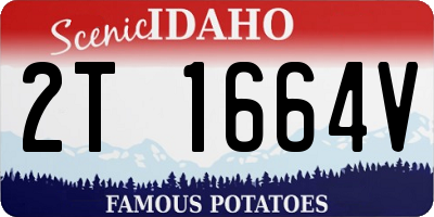 ID license plate 2T1664V