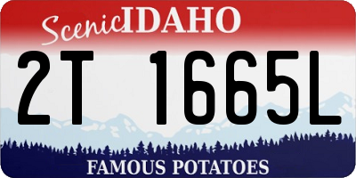 ID license plate 2T1665L