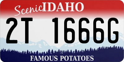 ID license plate 2T1666G