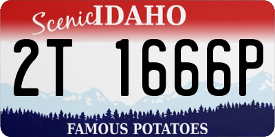 ID license plate 2T1666P