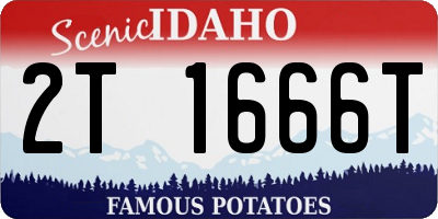 ID license plate 2T1666T