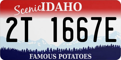 ID license plate 2T1667E