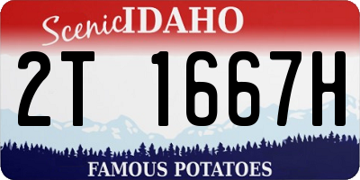 ID license plate 2T1667H
