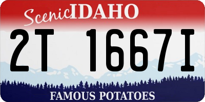 ID license plate 2T1667I