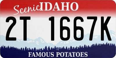 ID license plate 2T1667K