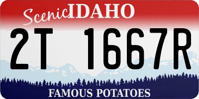 ID license plate 2T1667R