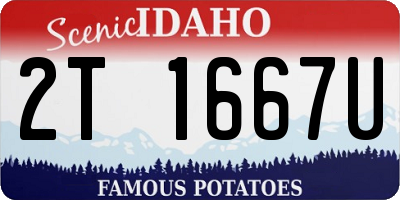 ID license plate 2T1667U