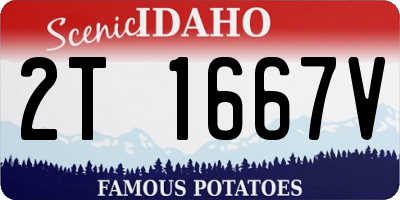 ID license plate 2T1667V