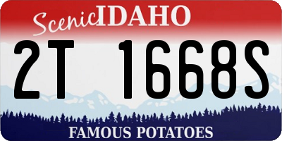 ID license plate 2T1668S