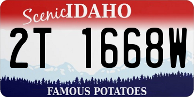 ID license plate 2T1668W