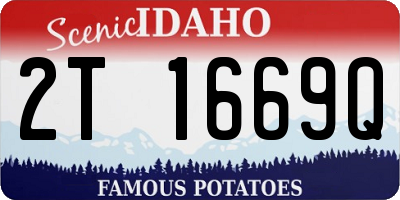 ID license plate 2T1669Q