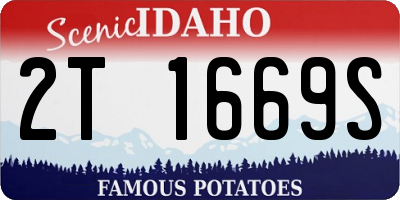 ID license plate 2T1669S