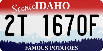 ID license plate 2T1670F