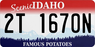 ID license plate 2T1670N