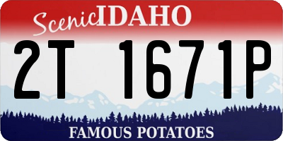 ID license plate 2T1671P