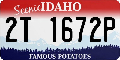 ID license plate 2T1672P
