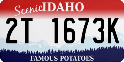 ID license plate 2T1673K