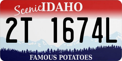 ID license plate 2T1674L