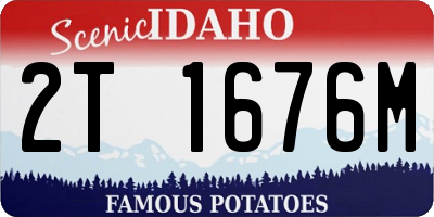 ID license plate 2T1676M