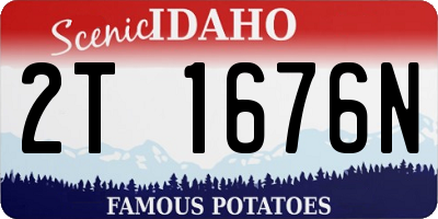 ID license plate 2T1676N