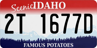 ID license plate 2T1677D