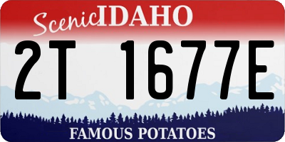 ID license plate 2T1677E