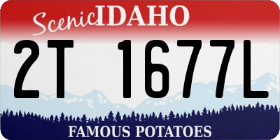 ID license plate 2T1677L