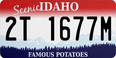 ID license plate 2T1677M