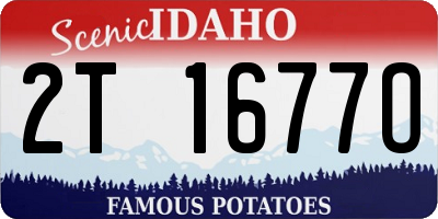 ID license plate 2T1677O