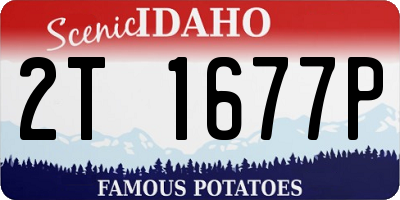 ID license plate 2T1677P