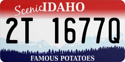 ID license plate 2T1677Q