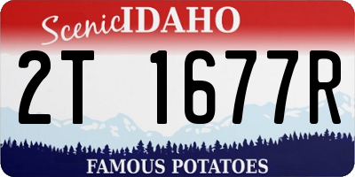 ID license plate 2T1677R