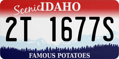 ID license plate 2T1677S