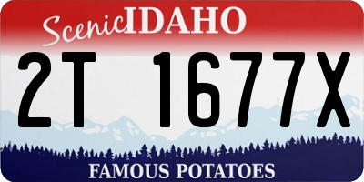 ID license plate 2T1677X